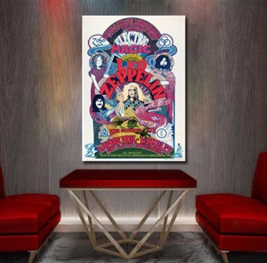 Led Zeppelin Concert Poster Electric Magic - Rock n Roll Legends Zeppelin Art - Picture 1 of 3