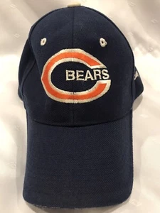 VINTAGE NFL Chicago Bears Hat Cap Strapback Blue Orange Embroidered Football 90s - Picture 1 of 5