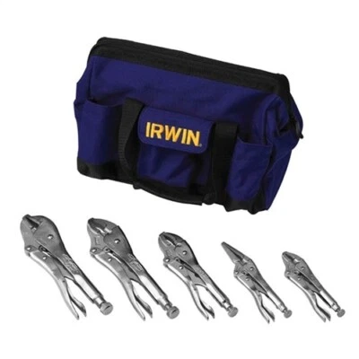 Juego de alicates de bloqueo Irwin Vise-Grip 5 piezas en bolsa VGP2077704 ¡Nuevo! Foto 1 de 3