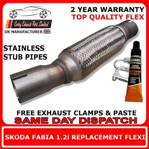 Escape flexible flexible de fácil reemplazo para tubo delantero Skoda Fabia 1.2i 2000-2005 - Imagen 1 de 2