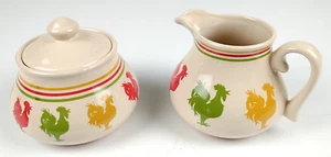 Zuckerdose Milchkännchen mit Deckel Kathy Hatch Collection Hahn Küche Vintage F749 - Bild 1 von 5