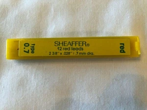 Sheaffer 0,7 ROTE Bleistift Minen Vintage #5323-rot, 12 rote Minen/Box, 2-3/8"x.028" - Bild 1 von 1