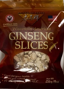 Prince of Peace Pure Ginseng Slices 100% Wisconsin American, 9 Ounce, 255g - Picture 1 of 2