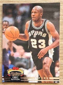 1992-93 Topps Stadium Club #139 Greg Sutton - Spurs - Picture 1 of 2