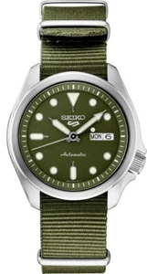 Seiko SRPE65 5 Sports Field Military 40mm Automatic Watch OD Face & Nylon Band - Picture 1 of 3