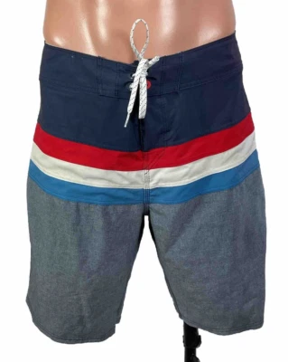 Pantalones Cortos Billabong Platinum Revólver Para Hombre Multi-Azul Rayas 32 Foto 1 de 4