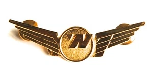 VINTAGE NORTHWEST AIRLINES OFFICIAL PIN UNIFORM WINGS NEW OLD STOCK UNOPENED - Picture 1 of 2