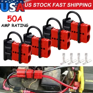 2PCS 2 Pin Battery Connector 50A 600V High Current Quick Connector Charging Plug - Picture 1 of 19