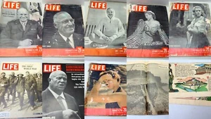 Lot of 7 Vintage Life Magazines + Much More 1948 -1970s Presidential History - Picture 1 of 22