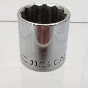 Craftsman USA 11/16" 12 Point 3/8" Drive Shallow Socket =v= Series - Picture 1 of 5