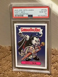2020 Garbage Pail Kids GPK Nasty Nick PSA 10 Fan Favorites #FV9a carte ICONIC - Photo 1/1