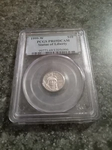 1999-W 1/10 oz $10 Proof PR69 Platinum Eagle PCGS NICE LOW PRICE!! - Picture 1 of 5