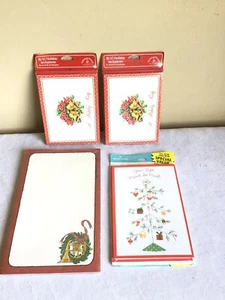 Vtg New Sealed Christmas Thank You Cards Notepad Paper Epherma Junk Drawer Lot - Picture 1 of 7