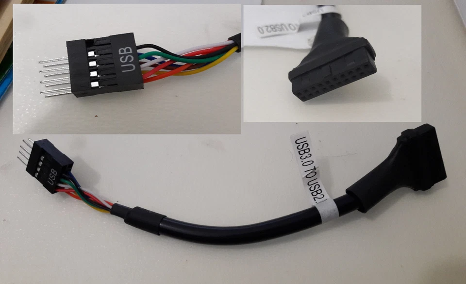 Cavo adattatore USB 2.0 9 Pin Maschio A USB 3.0 20 Pin Femmina - Immagine 1 di 1