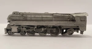 Miniature Steam Locomotive Trains Railroad White Metal - Picture 1 of 12