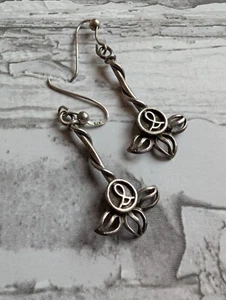 Zarte Ohrringe Sterlingsilber verziert - Bild 1 von 3