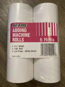 6 rollos de papel vintage nuevos para máquina de agregar Sears de 2-1/4” de ancho 130’ de largo ¡EE. UU.! - Imagen 1 de 5
