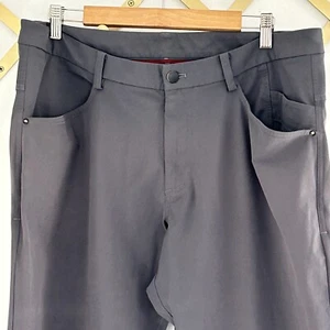 Pantalone Uomo Lululemon ABC 36" x 33" Grigio Asfalto 5 Tasche Warpstreme Comfort* - Foto 1 di 7