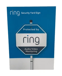 Ring Security Diebstahlsicherung Hofschild 9x9 Schild mit Montagepfahl, NEU/VERSIEGELT - Bild 1 von 2