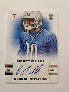 2013 Momentum Rookie Initiation Signatures Card #19 Corey Fuller Auto /299 - Picture 1 of 2