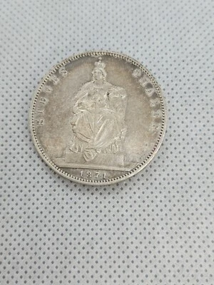 1871 Germany Prussia  Victory Thaler Silver Coin. - Image 1 of 4