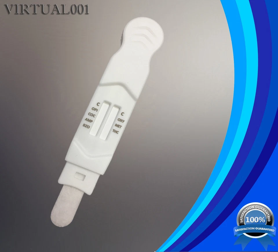 (10)  7 Panel Saliva Oral Fluid Test Kit 7 Drug AMP BZO COC mAMP OPI OXY THC  - Image 1 of 1