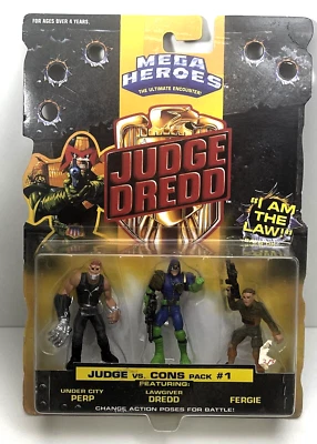 Mattel - Mega Heroes - Judge Dredd vs Cons Pack #1 - Nuevo en tarjeta - 1995 Foto 1 de 2