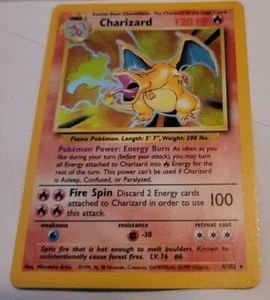 CHARIZARD 4/102 1999 HOLO RARE Pokemon Card  Base 1 owner Unlimited  - Picture 1 of 11
