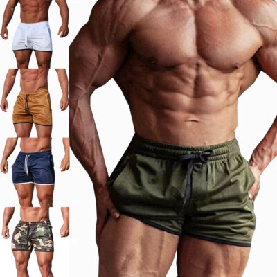 New Mens Sports Training Bodybuilding Shorts Workout Fitness Running GYM Pants_ - Image 1 of 4