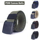 Canvas Belt Anti Allergy Nylon Military Waist Belts POM Plastic Buckle 110/120cm