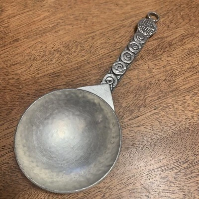 Crosby Taylor Raindrop Swirl Pewter Art Metal Hammered Measuring Fourth 1/4 CUP - Image 1 of 4