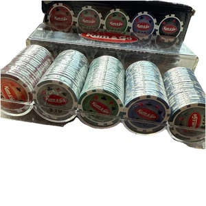 Juego de 100 fichas de casino Kum & Go juegos de cartas de póquer CIB marcadores de pelotas de golf - Imagen 1 de 8