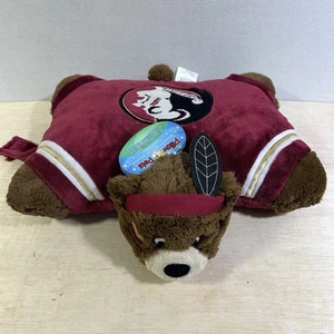 NUEVO Almohada Seminoles de la Universidad Estatal de Florida Mascota FSU Almohada Oso de Peluche Grande - Imagen 1 de 12