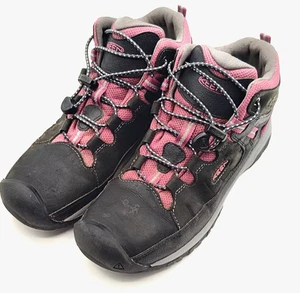 KEEN Jugend Mädchen Wanderschuhe Größe 5 Targhee Leder wasserdicht Spitze - Bild 1 von 15