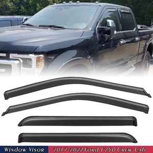 For Ford F-250 Crew Cab 2017-2022 In-channel Window Visors Rain Guards Bfrzwespd - Picture 1 of 11