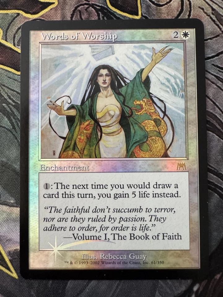 Rare MTG Words of Worship - NM - Onslaught - Magic the Gathering - Image 1 of 1
