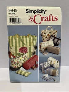 SIMPLICITY Sewing Pattern # 9949 Tote Bags Makeup Cosmetic Various Sizes New - Picture 1 of 2
