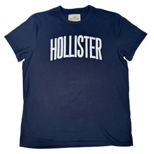 Hollister Herren Grafik bestickt Logo Spruch T-Shirt Größe XL schwarz Y2K Preppy - Bild 1 von 5