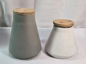 Crofton Keramik Kanister 2er Set Luftdicht Bambus Deckel Set  - Bild 1 von 4