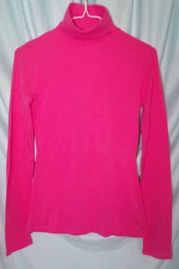 NWT No Boundaries Solid Pink Turtleneck Pullover Lightweight Tee Junior's Size S - Picture 1 of 3