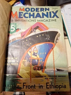 Thick Book of "Modern Mechanix" Bound Pulp Magazines From The 30s And Later  - Image 1 of 4