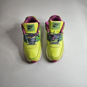 Nike Air Max 90 Leather GS Youth Size 5.5 Yellow Green Athletic Shoes CW5795-700 - Picture 1 of 5