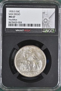 1935 S San Diego Commemorative Half Dollar 50C NGC MS67 BEAUTY COIN! BX10-9 - Picture 1 of 2