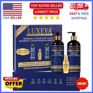 3-in-1 Imperial Caviar Hair Care Set Hydrating Bond Repair Shampoo & Conditioner - Picture 1 of 10