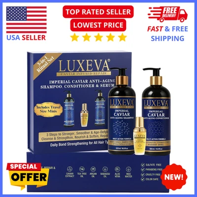 3-in-1 Imperial Caviar Hair Care Set Hydrating Bond Repair Shampoo & Conditioner - Image 1 of 4