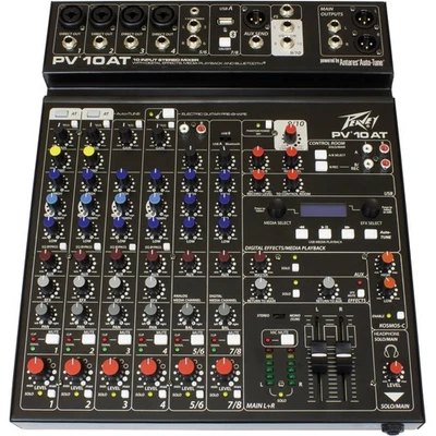 PEAVEY PV 10 AT 120US 4 CHANNEL BUILT-IN ANTARES AUTO-TUNE COMPACT STUDIO MIXER - Image 1 of 2