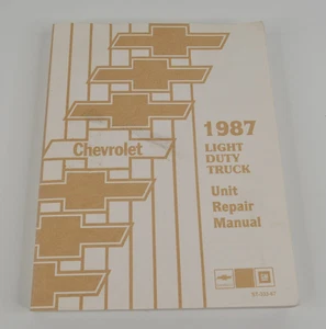 1987 Chevrolet Light Duty Truck Unit Repair Service Manual Engine Trans A/C - Picture 1 of 6
