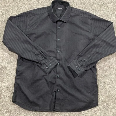 Jared Lang Geometric Button Shirt Mens 2XL Black Business Office Professional - Image 1 of 4