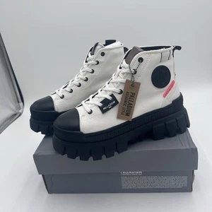 Palladium Women’s Revolt Hi TX Platform Boot, Star White, Style: 97242-116-M 6.5 - Picture 1 of 9