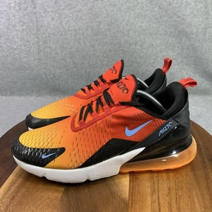 Nike Air Max 270 Shoes Mens 11 Orange Black Gradient Running Sunset University - Picture 1 of 18
